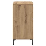 vidaXL Buffet Chêne artisanal 60 x 35 x 70 cm Bois d'ingénierie et fer