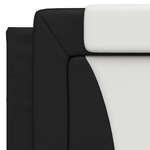 vidaXL Cadre de lit Viana sans matelas noir et blanc 100x200 cm similicuir