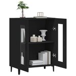 vidaXL Buffet noir 69 5x34x90 cm bois d'ingénierie