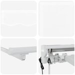 vidaXL Cadre d'auvent Blanc 250 x 200 cm Polyester avec revêtement PU