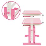 Bureau enfant avec caisson meuble rose