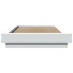 vidaXL Cadre de lit avec lumières LED blanc 90x200cm bois d'ingénierie
