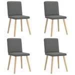 vidaXL Chaises à manger lot de 4 gris foncé tissu