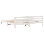 vidaXL Cadre de lit sans matelas blanc 200x200 cm bois massif de pin