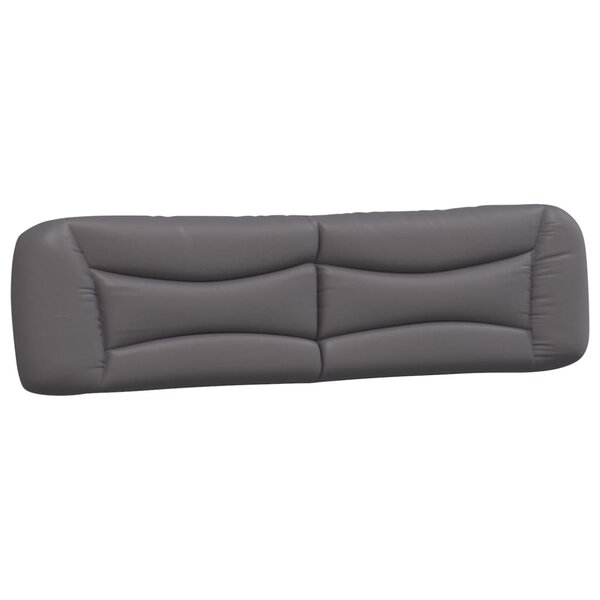 vidaXL Coussin de tête de lit gris 200 cm similicuir