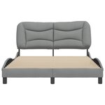 vidaXL Cadre de lit sans matelas gris clair 140x190 cm tissu