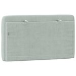 vidaXL Coussin de tête de lit gris clair 90 cm velours
