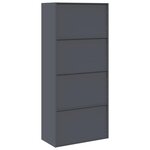 vidaXL Armoire de rangement 2 Pièces Anthracite 80 x 40 x 180 cm Acier