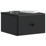 vidaXL Cabinet de chevet mural 2 Pièces Noir 34 5 x 33 x 20 cm