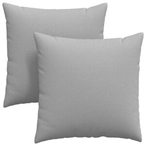 vidaXL Coussins de canapé 2 pc tissu Gris nuage 80 x 80 cm