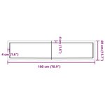 vidaXL Étagère murale marron clair bois chêne massif traité