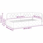 vidaXL Cadre de lit d'angle Bordeaux 100 x 200 cm tissu