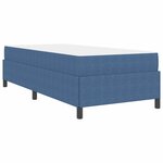 vidaXL Cadre de lit avec matelas Bleu 80 x 200 cm tissu