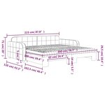 vidaXL Lit de jour et gigogne et matelas vert foncé 100x200 cm velours