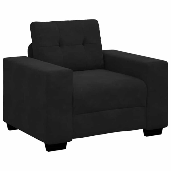 vidaXL Fauteuil noir 100x78x80 cm velours