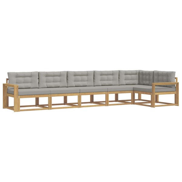 vidaXL Ensemble de canapés d'extérieur 4 Pièces Blanc et gris clair