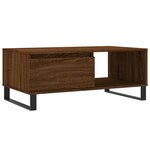 vidaXL Table basse Chêne marron 90x50x36 5 cm Bois d'ingénierie