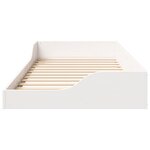 vidaXL Cadre de lit surélevé Blanc 100 x 200 cm Bois massif en pin