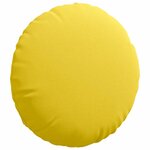 vidaXL Coussins de siège 2 Pièces Jaune clair Ø60 x 21 cm tissu