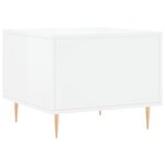 vidaXL Tables basses 2 Pièces blanc brillant 50x50x40cm bois d'ingénierie