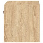 vidaXL Meubles TV muraux lumières LED 2 Pièces chêne sonoma 30x28 5x30 cm