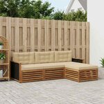 vidaXL Ensemble de canapés d'extérieur 4 Pièces Naturel et Beige