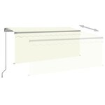 vidaXL Auvent rétractable manuel avec store et LED 3 5x2 5 m Crème