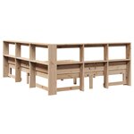 vidaXL Lit bibliothèque sans matelas 160x200 cm bois massif de pin