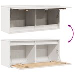 vidaXL Armoire murale Blanc 80x30x35 cm Bois de pin massif