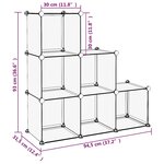 vidaXL Cubes de rangement 6 Pièces Transparent PP