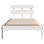 vidaXL Cadre de lit Blanc 100 x 200 cm Bois de pin massif