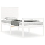 vidaXL Lit pour personne âgée et tête de lit 90x200 cm bois massif