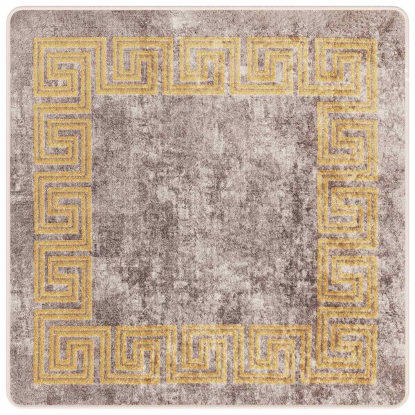vidaXL Coureur de Tapis MARSA Gris 100 x 100 cm Polyester et PVC