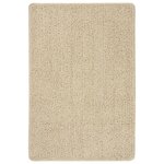 vidaXL Tapis shaggy antidérapant Crème 140x200 cm