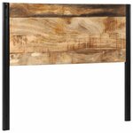 vidaXL Tête de lit 120 cm bois massif manguier et fer