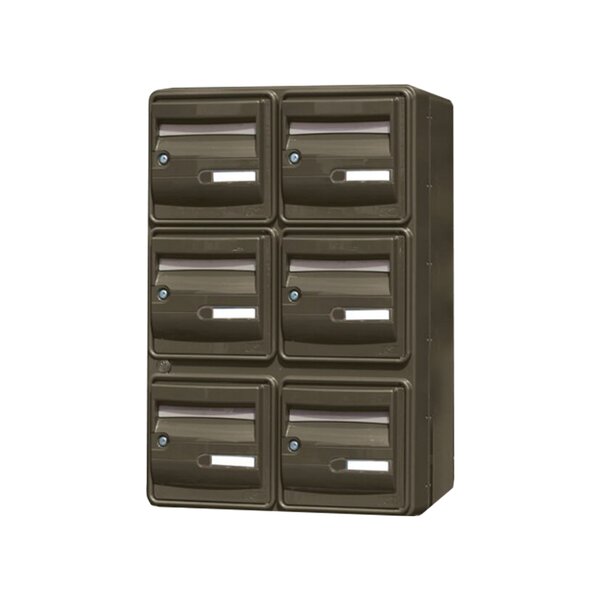 Bloc de boites aux lettres collectives extérieures · B6 - Gris brun