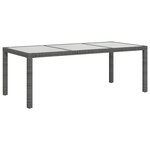 vidaXL Salon de jardin 7 Pièces avec coussins Résine tressée Gris