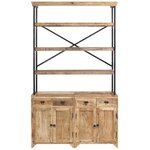 vidaXL Buffet avec étagères Bois de manguier massif 120 x 35 x 200 cm