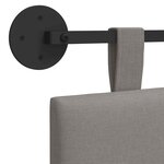 vidaXL Tête de lit suspendue Taupe Tissu