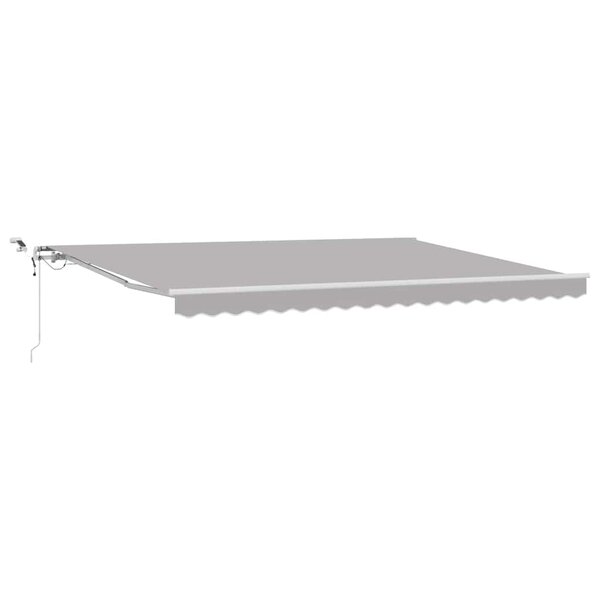 vidaXL Auvent Rétractable Gris clair 450 × 350 cm Tissu  Métal