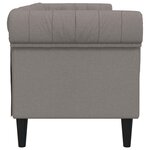 vidaXL Canapé Chesterfield 3 places taupe tissu