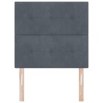 Headboard LED vidaXL Gris Foncé 80 cm Velours