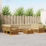 vidaXL Ensemble de canapés d'extérieur 10 Pièces Naturel et Beige
