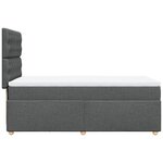 vidaXL Sommier à lattes de lit avec matelas Gris foncé 90x200 cm Tissu
