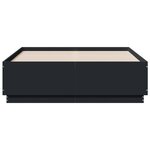 vidaXL Cadre de lit avec LED sans matelas noir 140x190 cm
