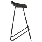 vidaXL Tabourets de bar lot de 4 noir cuir véritable