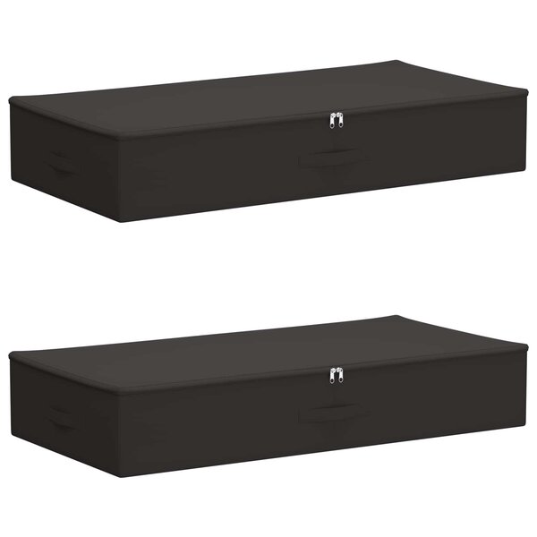 vidaXL Boîte de rangement 2 Pièces Anthracite 100 x 50 x 18 cm