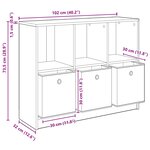 vidaXL Buffet Bois ancien 102 x 32 x 73 5 cm