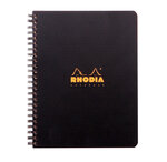 Cahier à spirale 'Note Book'  A5  quadrillé 5x5  noir RHODIA