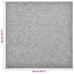 vidaXL Tapis 20 Pièces Gris clair 50 x 50 cm 100  Polypropylène